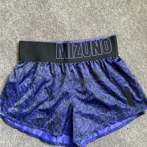 Mizuno Women's Black and Purple Athletic Shorts
